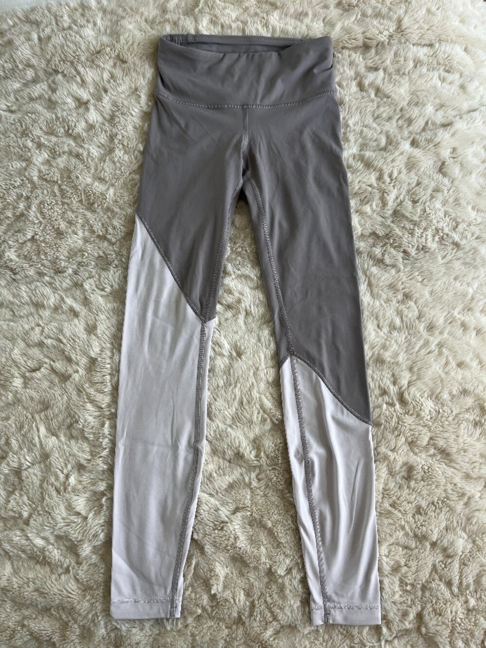Lululemon Grey Colourblock Leggings Size 4